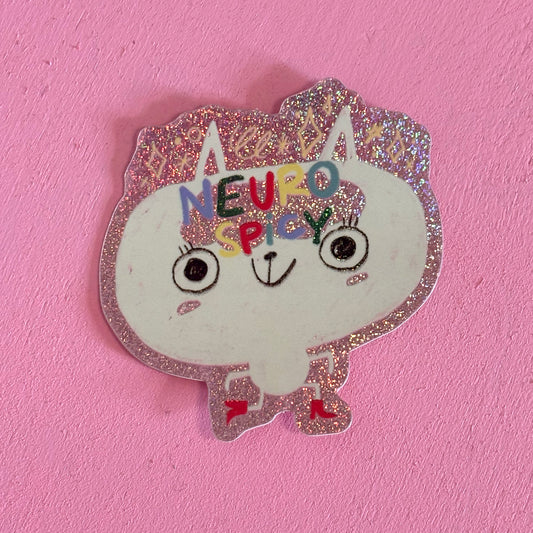 Neurospicy Glitzer Sticker