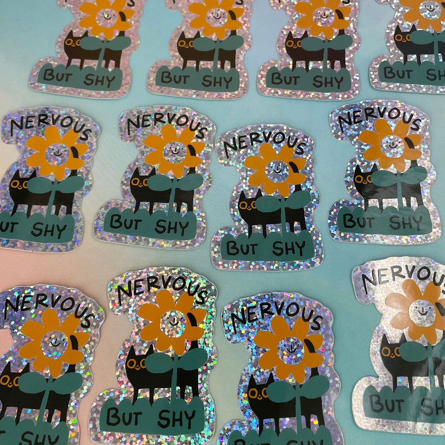 Nervous But Shy Sticker