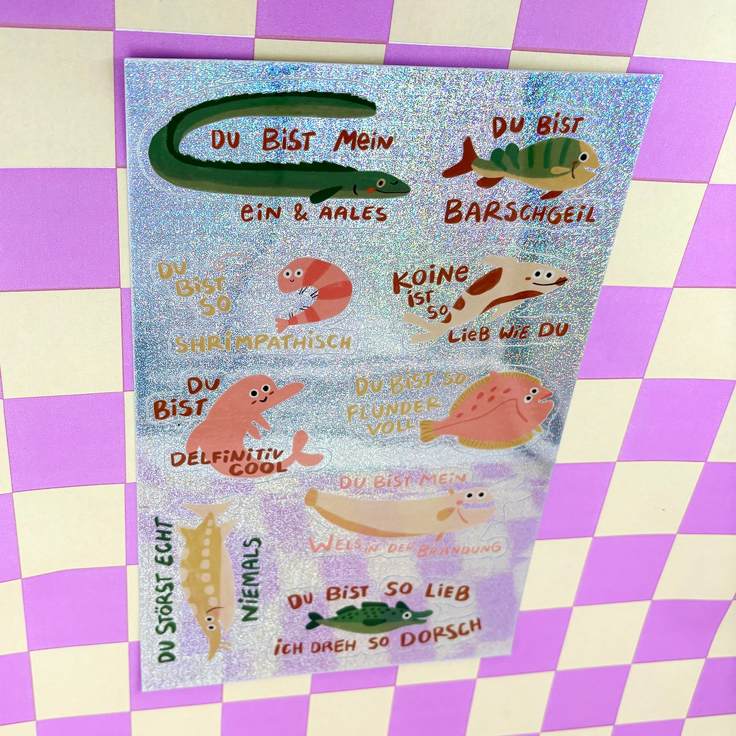 Glitzer Fische 01 Stickersheet