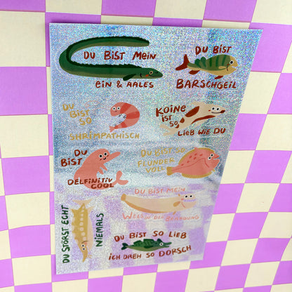 Glitzer Fische 01 Stickersheet