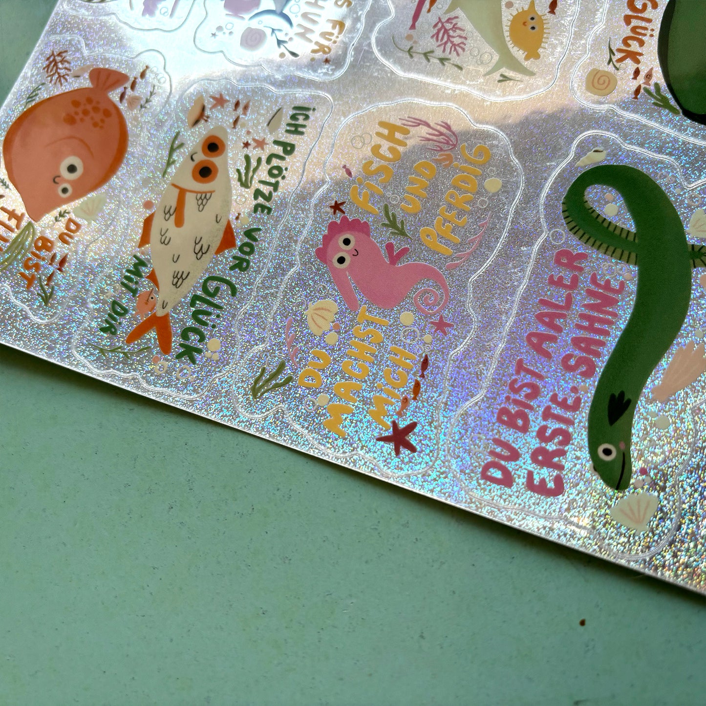 Glitzer Fische 02 Stickersheet