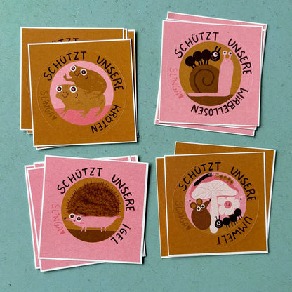 Schützt unsere Umwelt Sticker Set