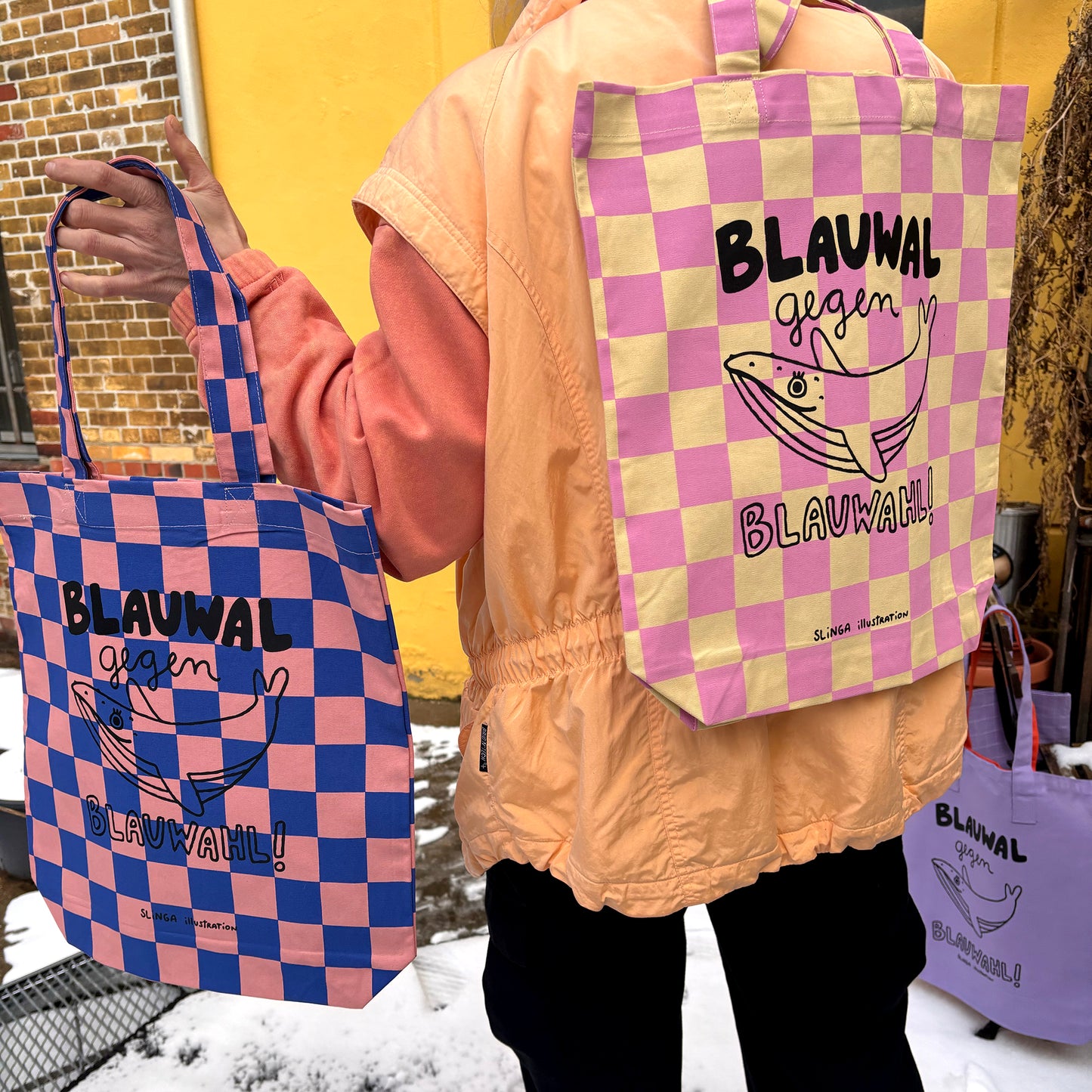 Blauwal gegen Blauwahl Beutel