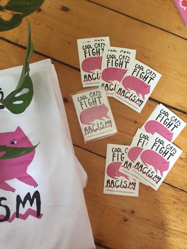 Cool Cats Fight Racism Stickerset